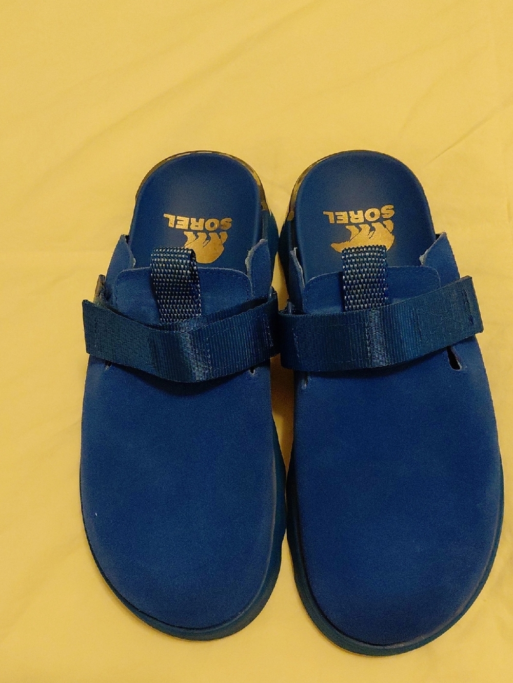 Sorel Royal Blue Suede Slip-On Clog Mules